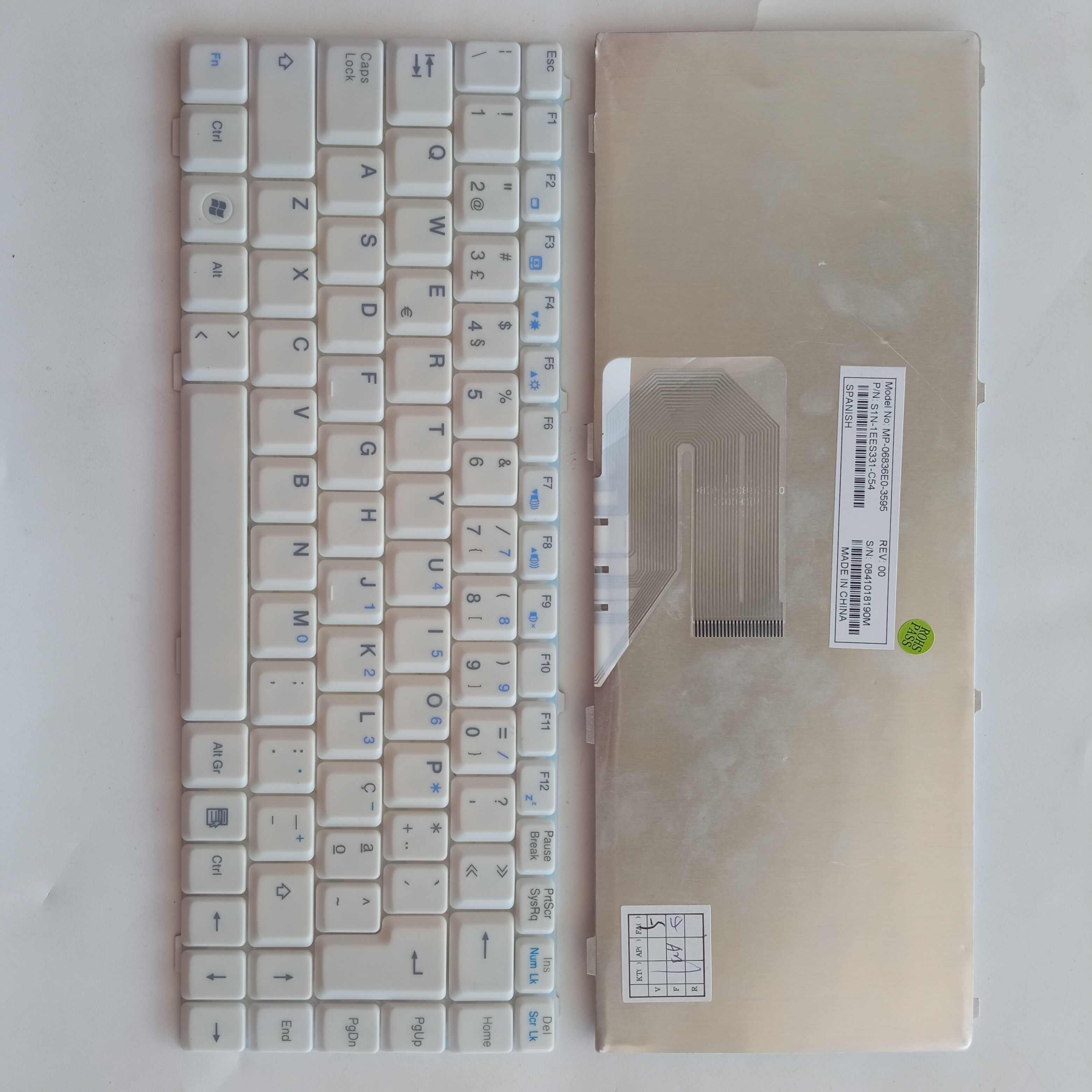 Picture of New Replacement Laptop Keyboard For FJU V2030/Founder R511 WHITE PO Layout